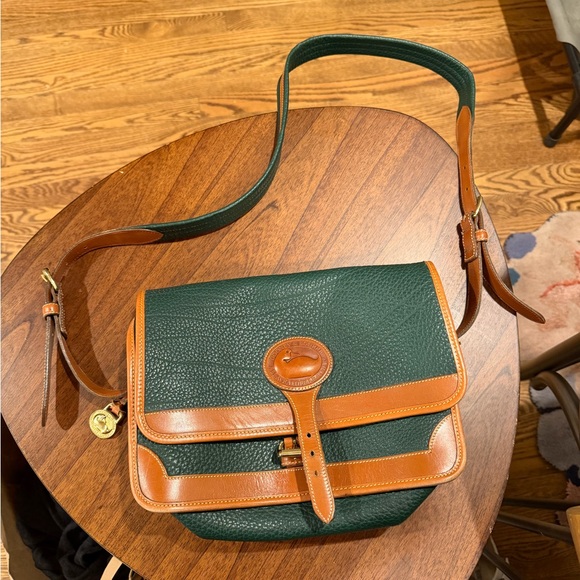 Dooney & Bourke Handbags - Dooney & Bourke Green and Tan Leather Bag